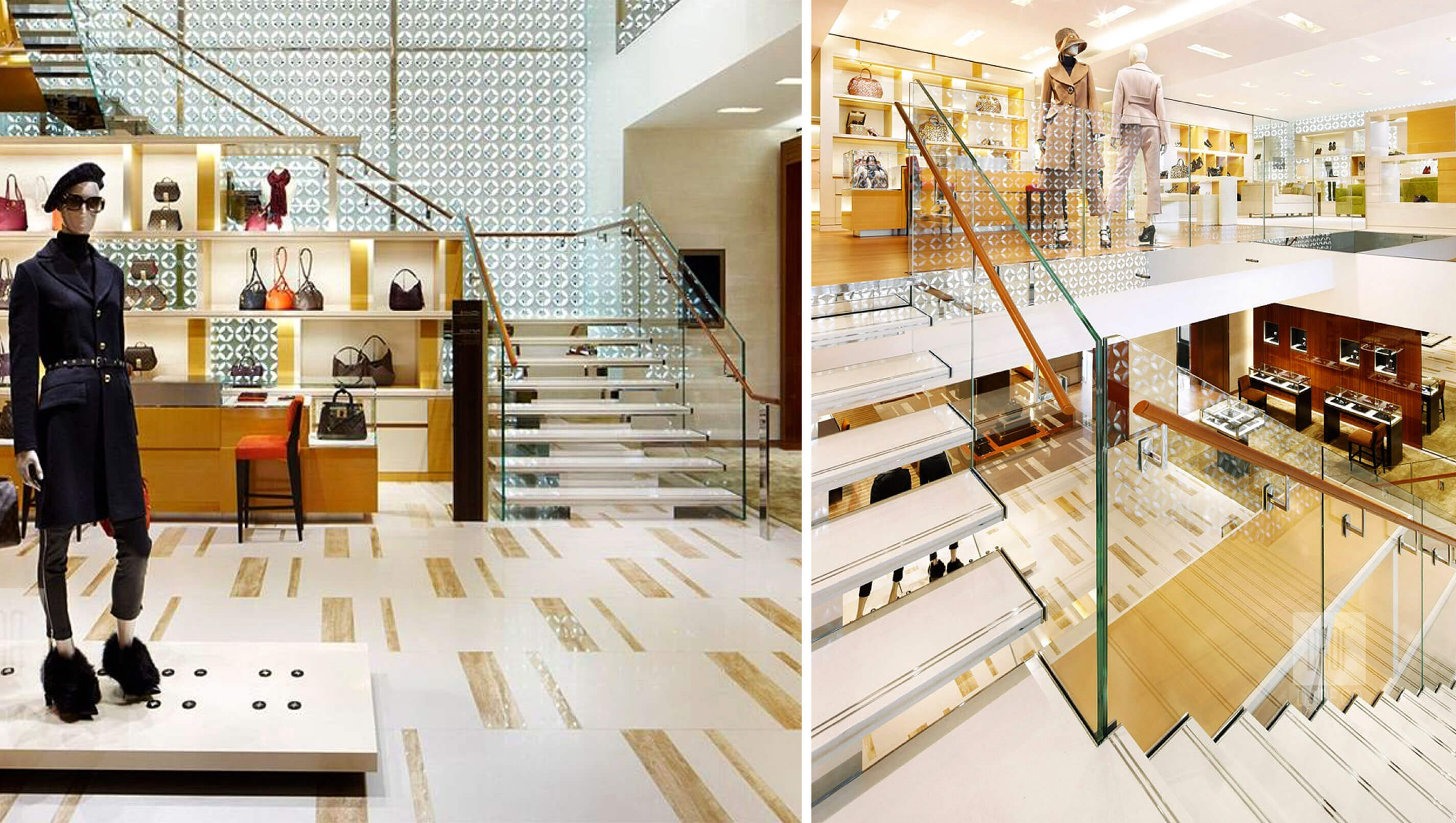 Façade and Architectural Stairs at Louis Vuitton Toronto - Feature Walters